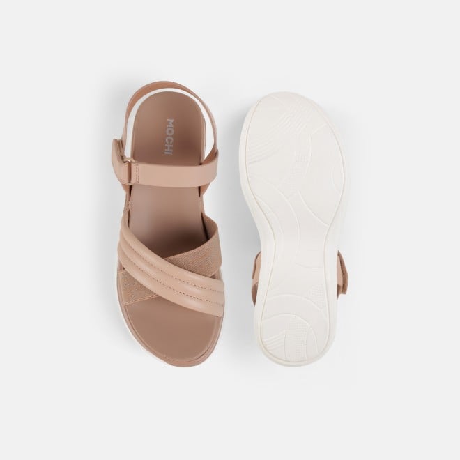 Mochi Women Tan Casual Sandals (SKU: 33-1295-23-36)