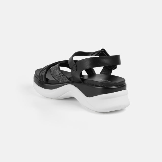 Mochi Women Black Casual Sandals (SKU: 33-1295-11-36)