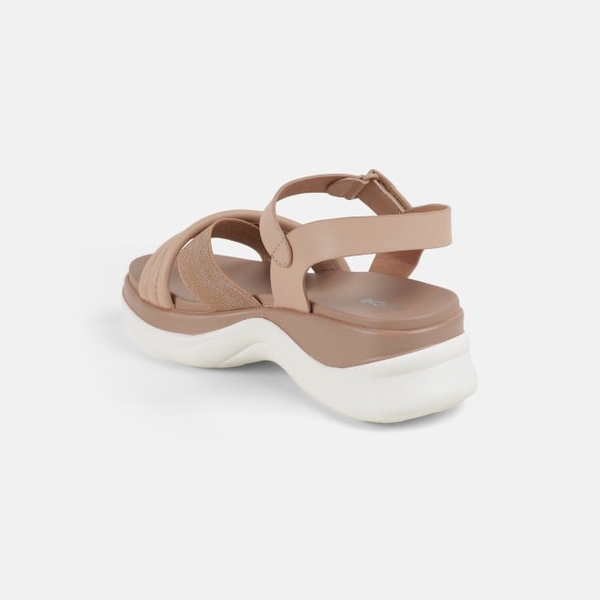 Mochi Women Tan Casual Sandals (SKU: 33-1295-23-36)
