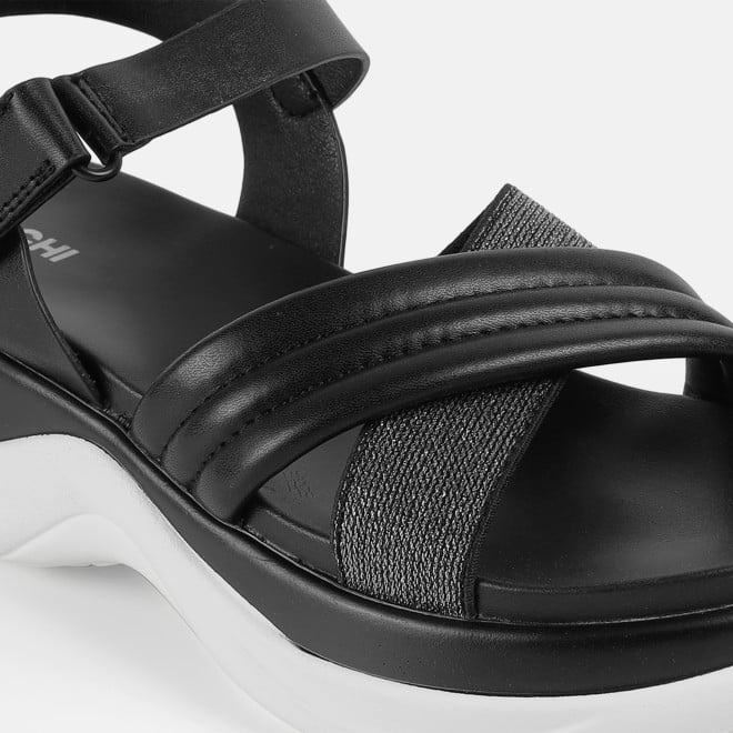 Mochi Women Black Casual Sandals (SKU: 33-1295-11-36)