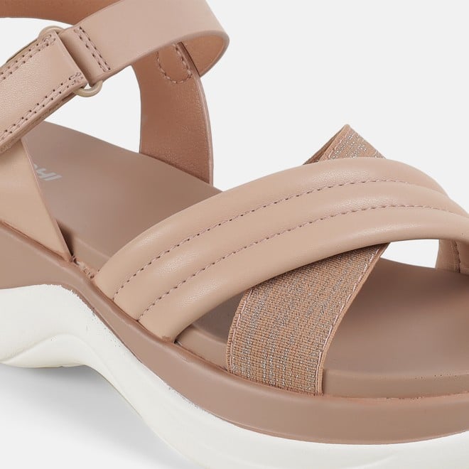 Mochi Women Tan Casual Sandals (SKU: 33-1295-23-36)
