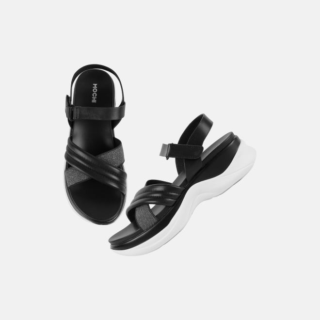 Mochi Women Black Casual Sandals (SKU: 33-1295-11-36)