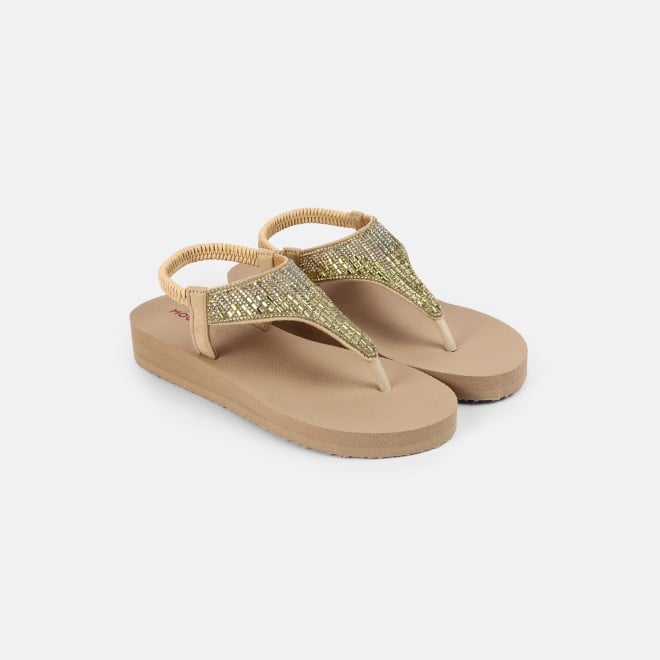 Mochi Women Beige Casual Sandals (SKU: 33-1310-20-40)