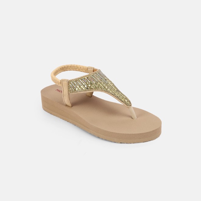 Mochi Women Beige Casual Sandals (SKU: 33-1310-20-40)