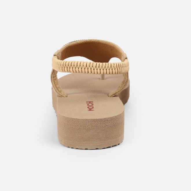 Mochi Women Beige Casual Sandals (SKU: 33-1310-20-40)