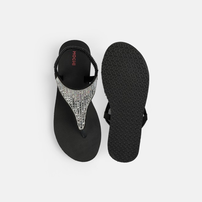 Mochi Women Black Casual Sandals (SKU: 33-1310-11-38)