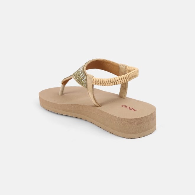 Mochi Women Beige Casual Sandals (SKU: 33-1310-20-40)