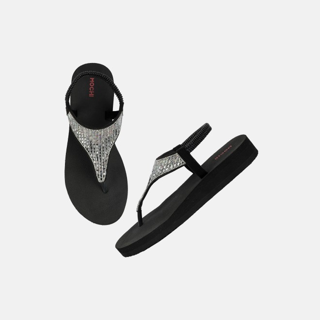 Mochi Women Black Casual Sandals (SKU: 33-1310-11-38)