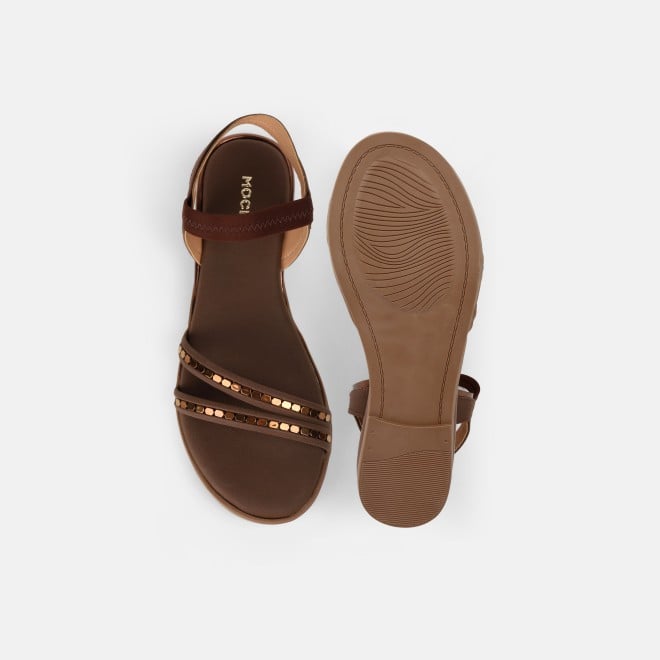 Mochi Women Brown Casual Sandals (SKU: 33-1329l-12-42)