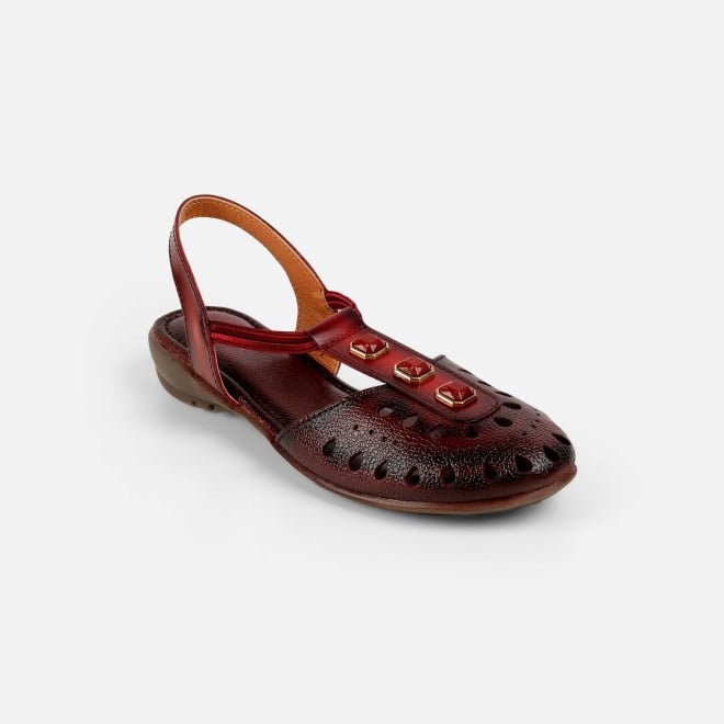 Mochi Women Maroon Casual Sandals (SKU: 33-1333-44-36)