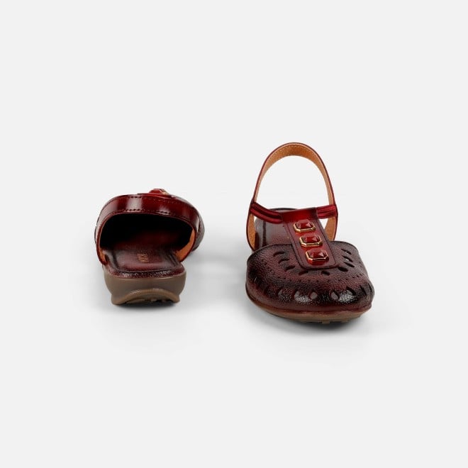 Mochi Women Maroon Casual Sandals (SKU: 33-1333-44-36)