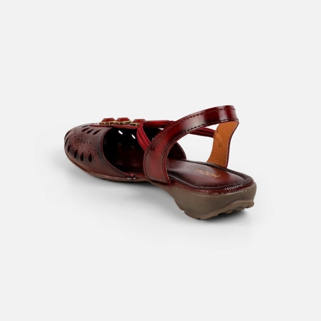Mochi Women Maroon Casual Sandals (SKU: 33-1333-44-36)