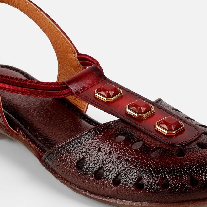 Mochi Women Maroon Casual Sandals (SKU: 33-1333-44-36)