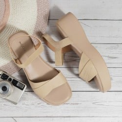 Women Beige Casual Sandals