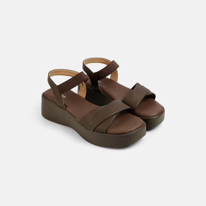 Mochi Women Brown Casual Sandals (SKU: 33-1338-12-36)