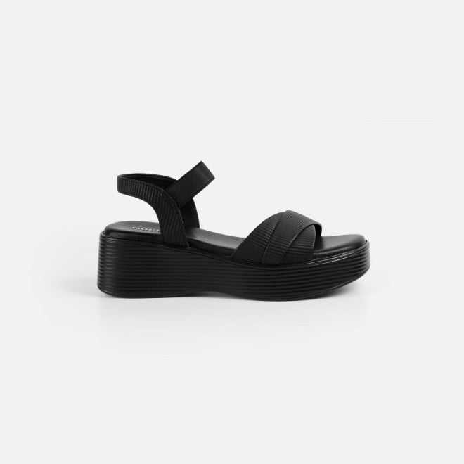 Mochi Women Black Casual Sandals (SKU: 33-1338-11-36)