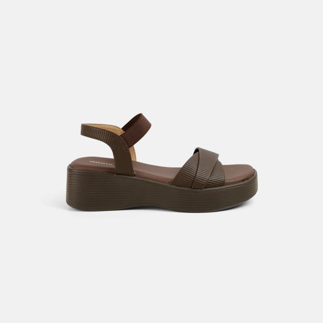 Mochi Women Brown Casual Sandals (SKU: 33-1338-12-36)
