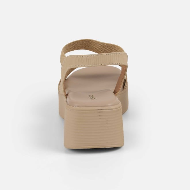 Mochi Women Beige Casual Sandals (SKU: 33-1338-20-36)