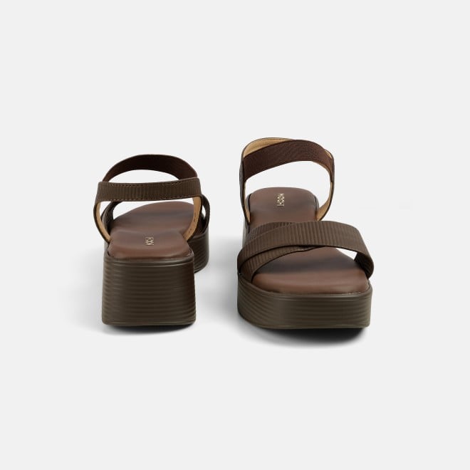 Mochi Women Brown Casual Sandals (SKU: 33-1338-12-36)