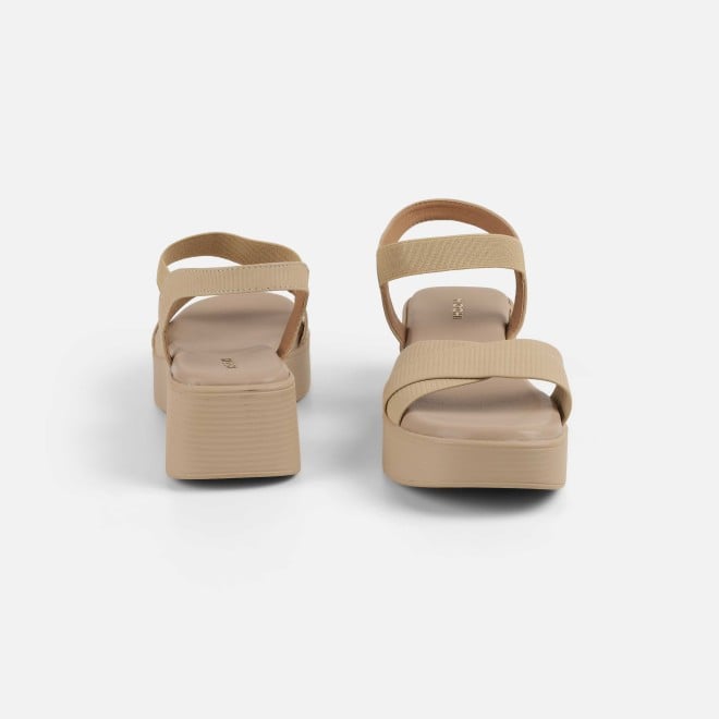 Mochi Women Beige Casual Sandals (SKU: 33-1338-20-36)