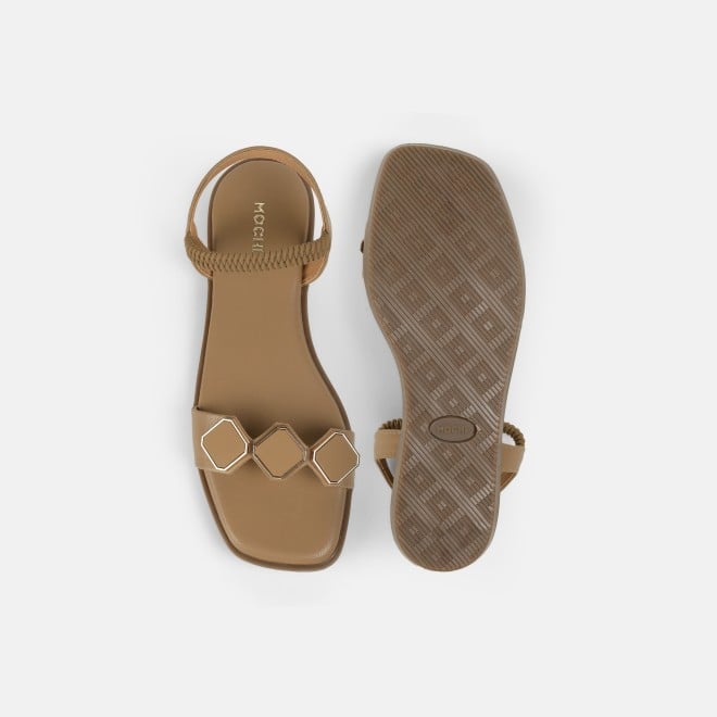 Mochi Women Beige Casual Sandals (SKU: 33-1341L-20-42)