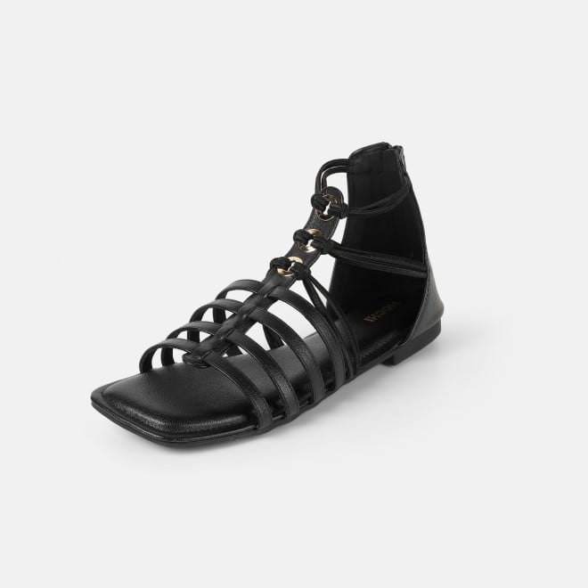 Mochi Women Black Casual Gladiators (SKU: 33-1344-11-36)