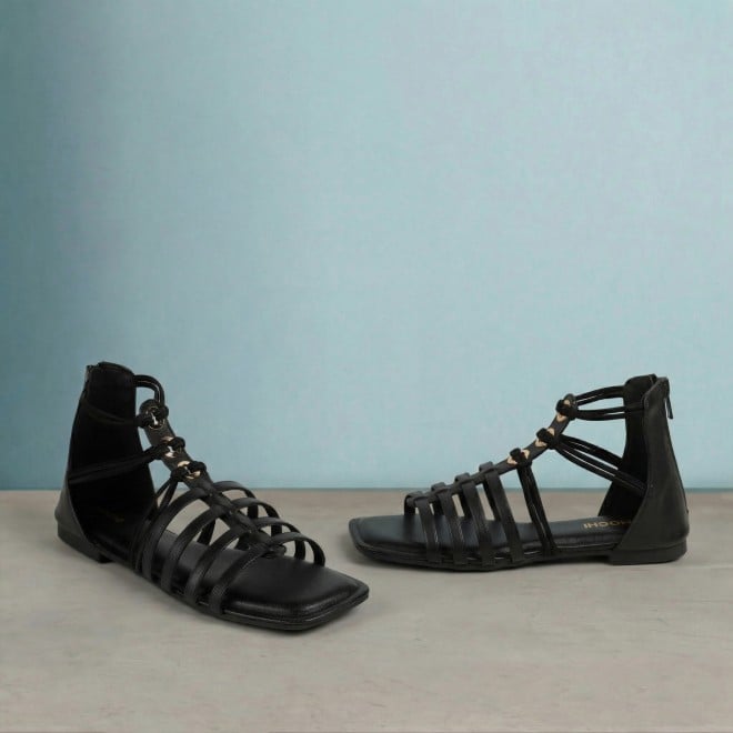 Mochi Women Black Casual Gladiators (SKU: 33-1344-11-36)