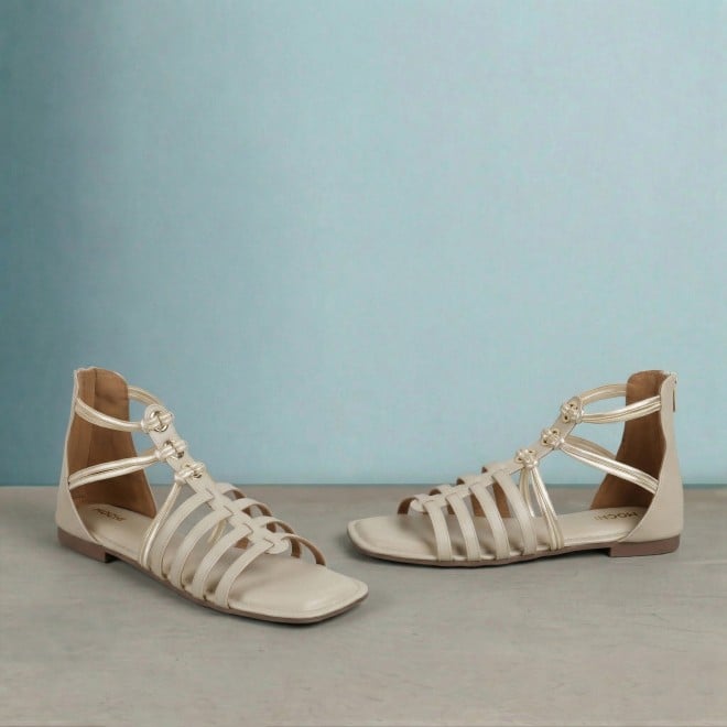 Mochi Women Beige Casual Gladiators (SKU: 33-1344-20-36)