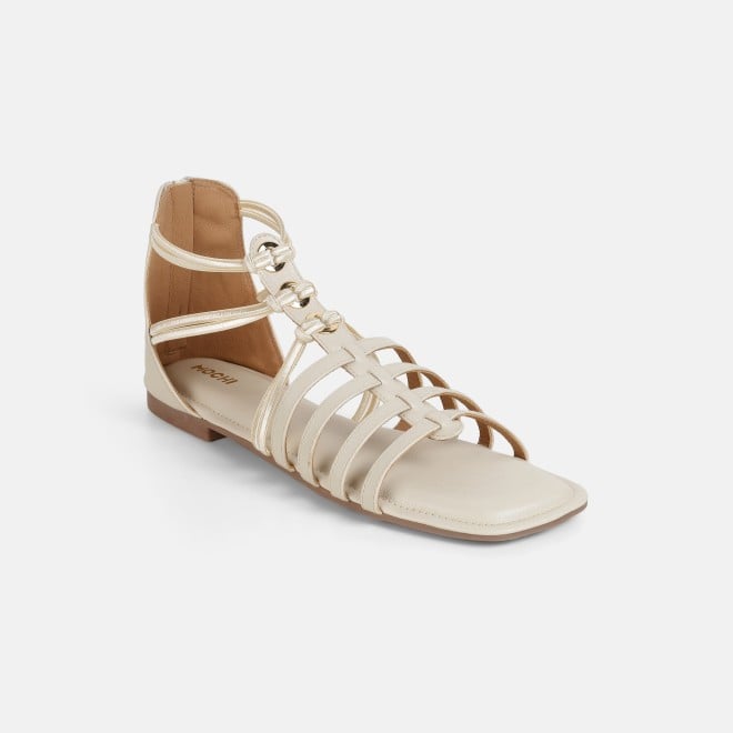 Mochi Women Beige Casual Gladiators (SKU: 33-1344-20-36)
