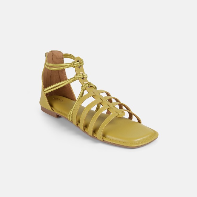 Mochi Women Yellow Casual Gladiators (SKU: 33-1344-33-37)
