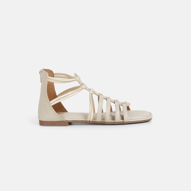 Mochi Women Beige Casual Gladiators (SKU: 33-1344-20-36)