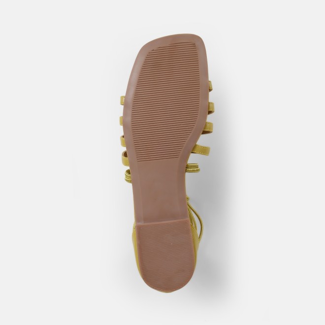 Mochi Women Yellow Casual Gladiators (SKU: 33-1344-33-37)