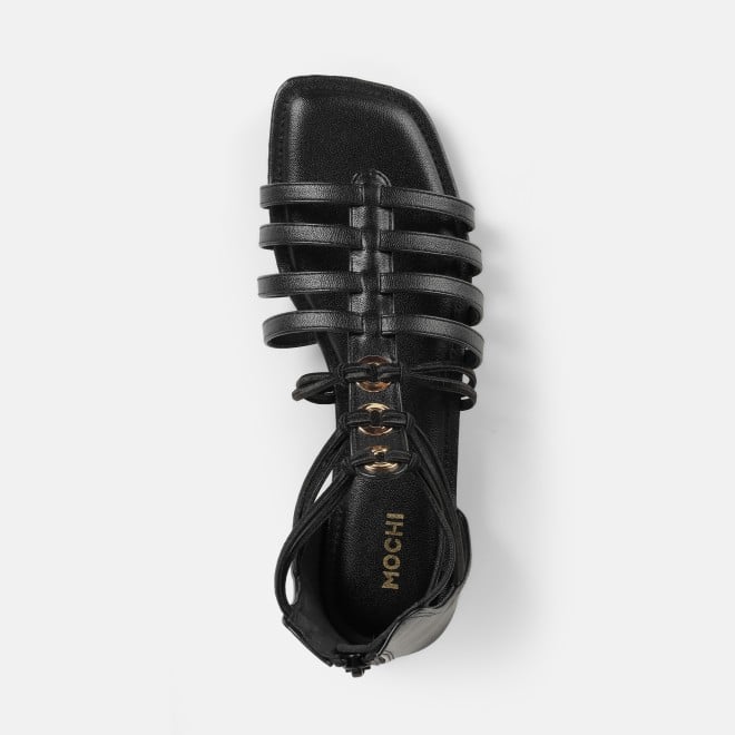 Mochi Women Black Casual Gladiators (SKU: 33-1344-11-36)