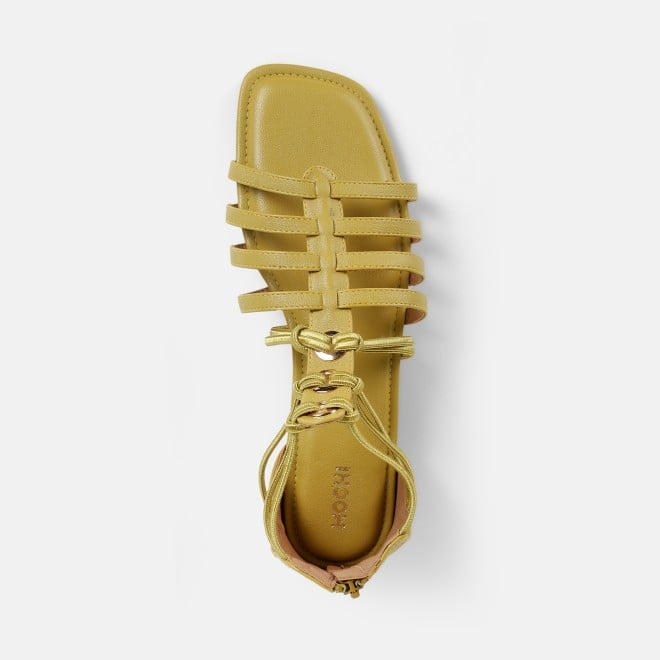 Mochi Women Yellow Casual Gladiators (SKU: 33-1344-33-37)