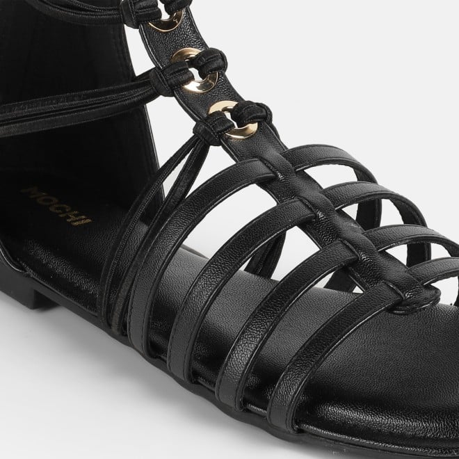 Mochi Women Black Casual Gladiators (SKU: 33-1344-11-36)