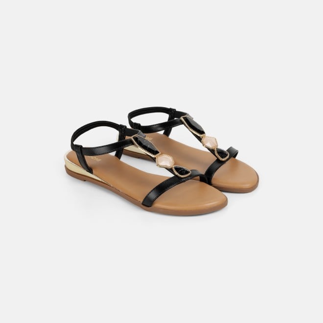 Mochi Women Black Casual Sandals (SKU: 33-1349-11-36)