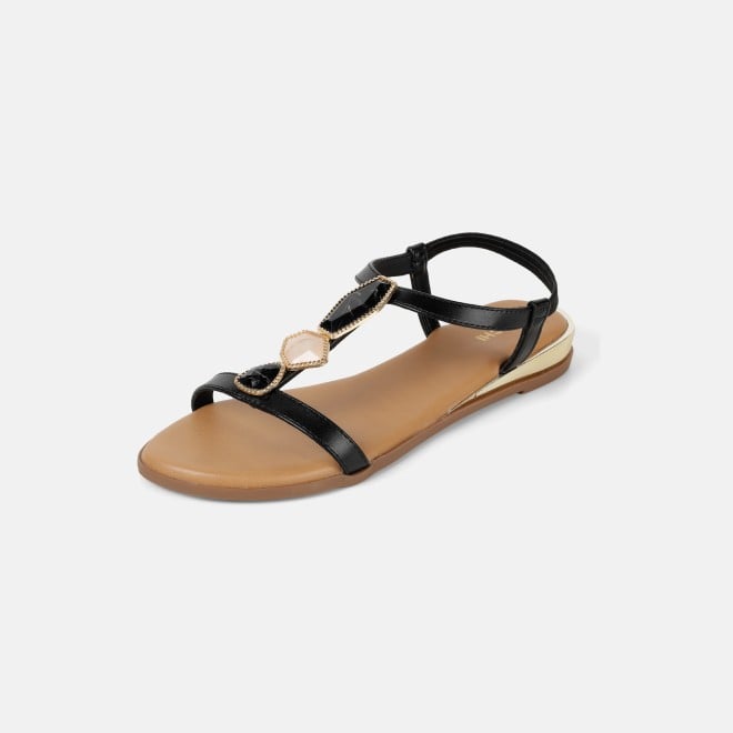 Mochi Women Black Casual Sandals (SKU: 33-1349-11-36)
