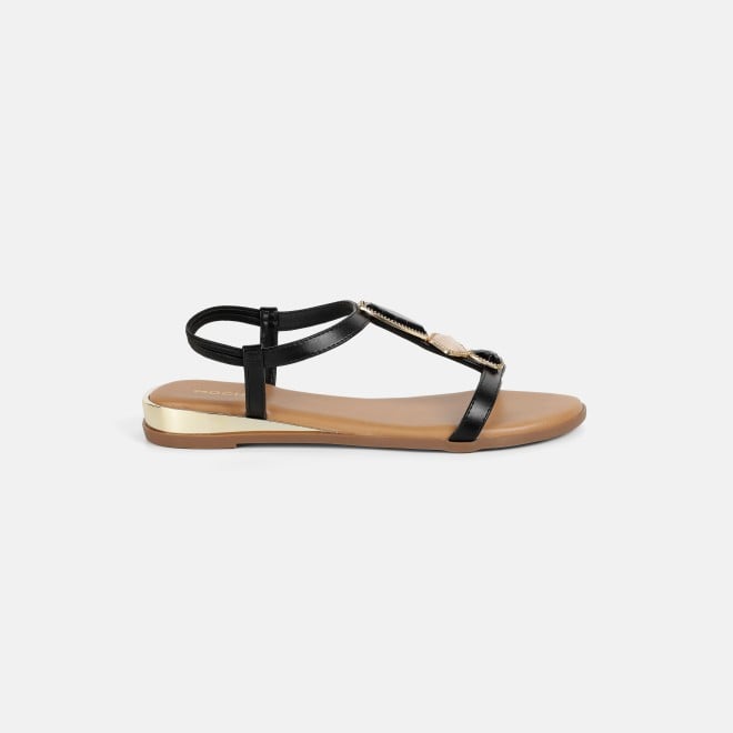 Mochi Women Black Casual Sandals (SKU: 33-1349-11-36)