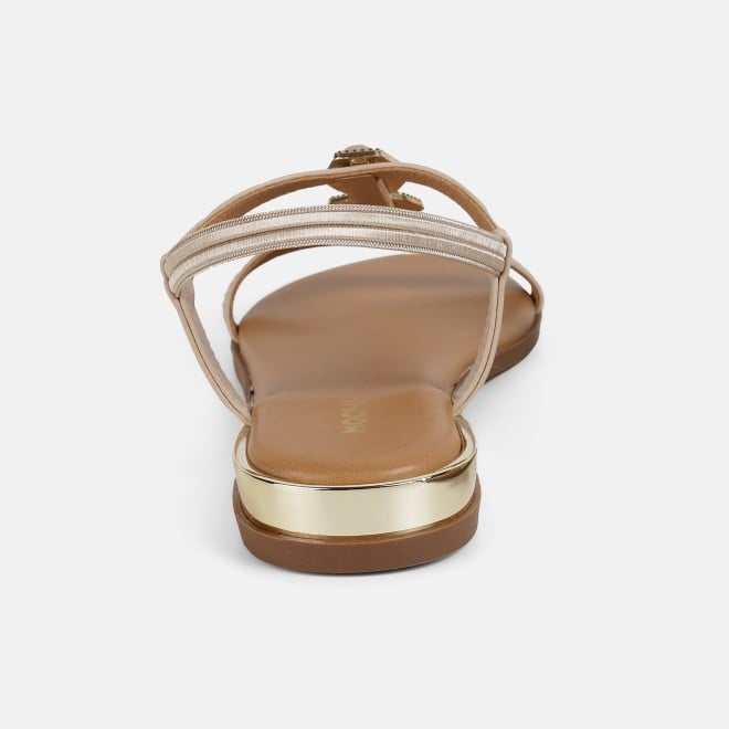 Mochi Women Beige Casual Sandals (SKU: 33-1349-20-36)