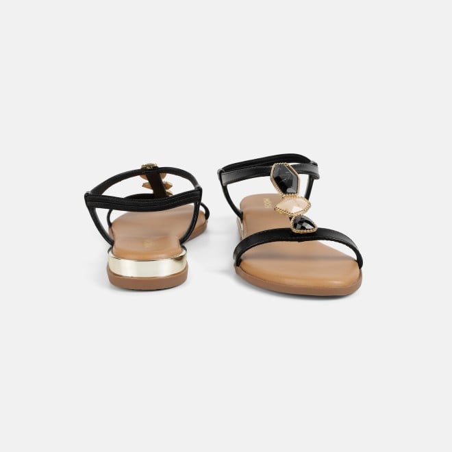 Mochi Women Black Casual Sandals (SKU: 33-1349-11-36)