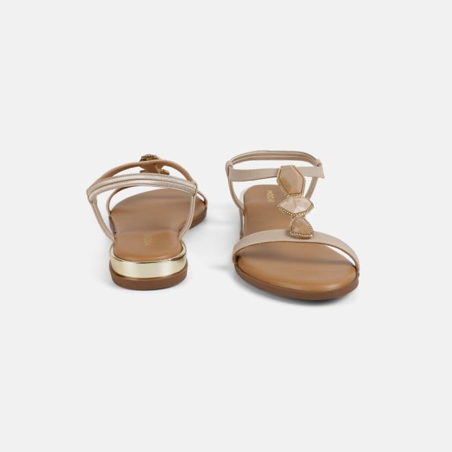 Mochi Women Beige Casual Sandals (SKU: 33-1349-20-36)