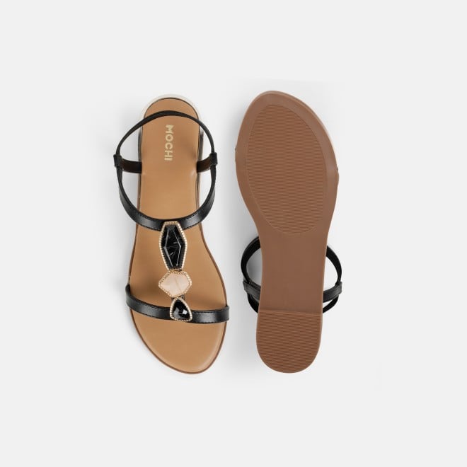 Mochi Women Black Casual Sandals (SKU: 33-1349-11-36)