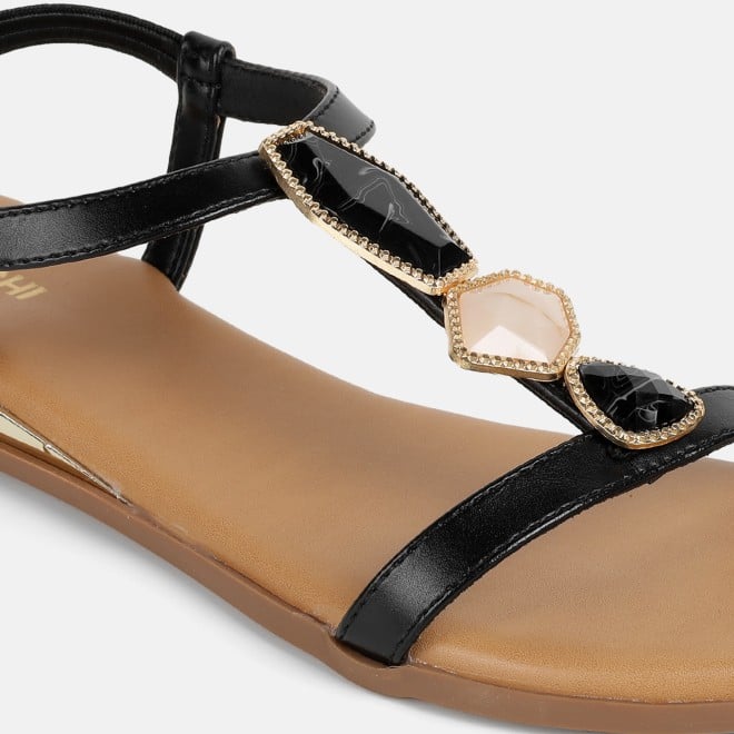 Mochi Women Black Casual Sandals (SKU: 33-1349-11-36)