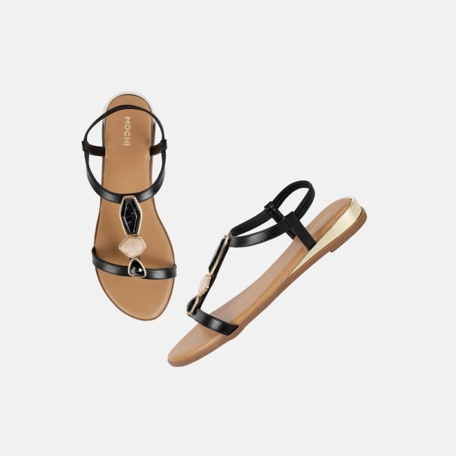 Mochi Women Black Casual Sandals (SKU: 33-1349-11-36)