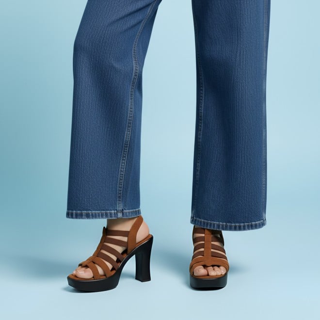 Mochi Women Tan Casual Sandals (SKU: 33-1350-23-36)