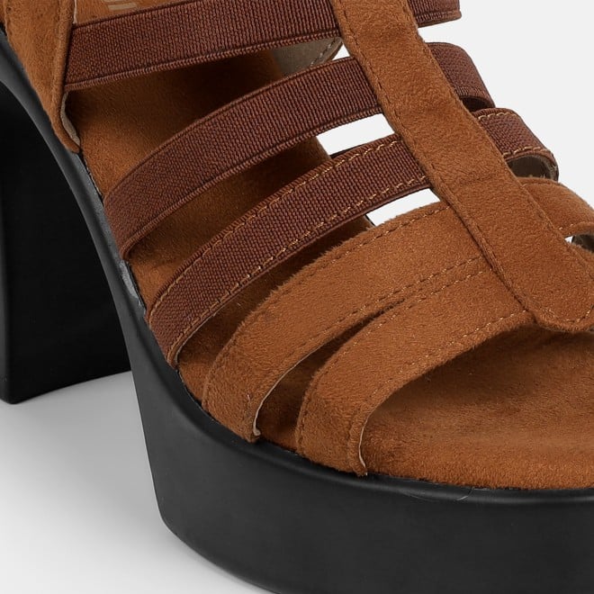 Mochi Women Tan Casual Sandals (SKU: 33-1350-23-36)