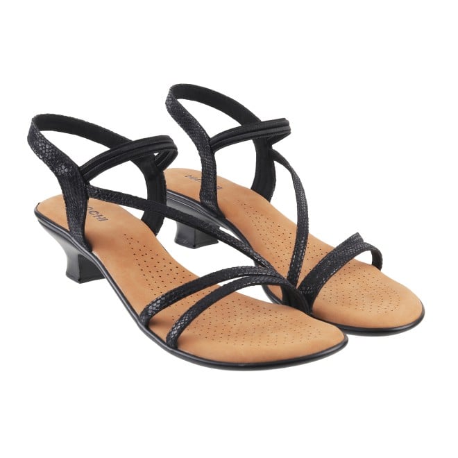 Mochi Women Black Casual Sandals