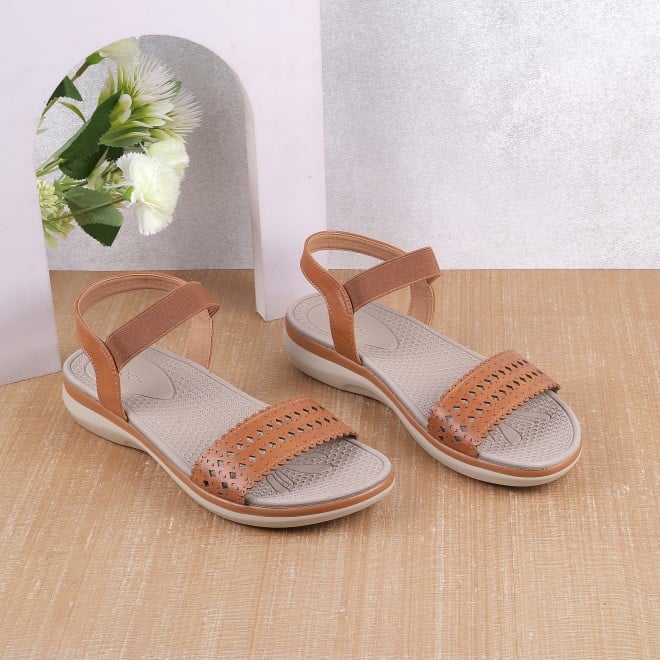 Mochi Women Tan Casual Sandals