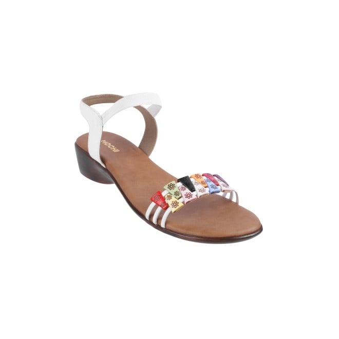 Mochi Women White Casual Sandals (SKU: 33-1386-16-37)