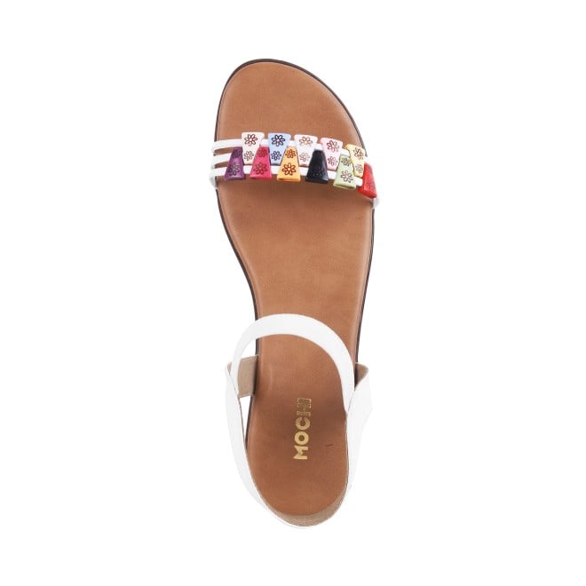 Mochi Women White Casual Sandals (SKU: 33-1386-16-37)